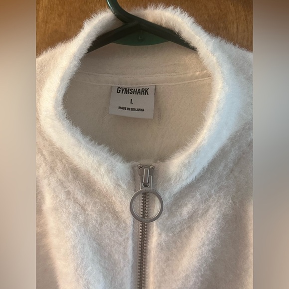 Gymshark x Whitney Simmons White Fuzzy Jacket - Picture 3 of 5